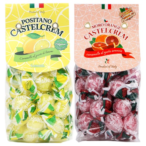 포지타노 카스텔크램 캔디 레몬 200g + 모로오렌지 200g, 1세트