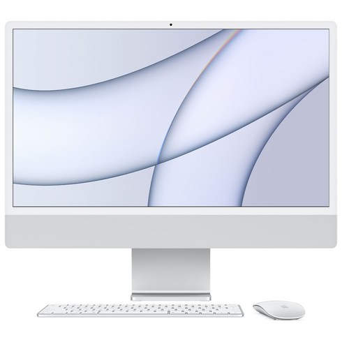Apple 2021 아이맥 24, 실버, M1, Apple M1 8 core, SSD 256GB, 16GB, Retina 4.5K, Gigabit Ethernet, CTO, SSD 256GB