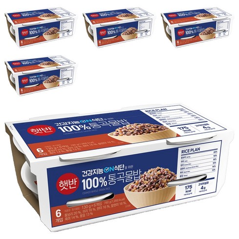 햇반 통곡물밥, 130g, 30개