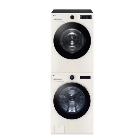 LG전자 트롬 오브제컬렉션 드럼세탁기 + 건조기 세트 KFG21EN-8EN 21kg + 18kg 방문설치, 네이처 베이지+네이처 베이지