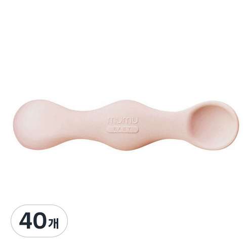 까사무띠 유아용 무무 베이비 스푼, 인디핑크, 단품, 40개