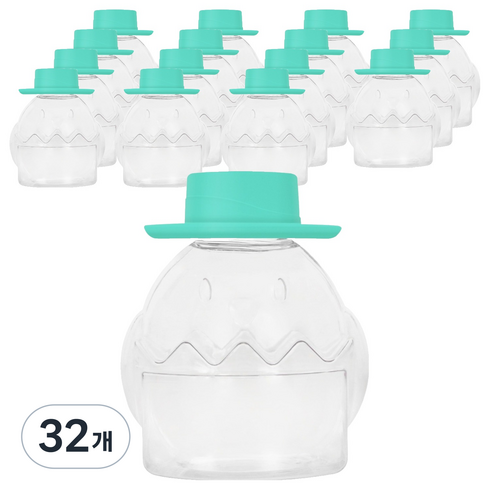 아조아 병아리 모형 디자인 중절모 음료 보틀, 민트, 32개, 300ml
