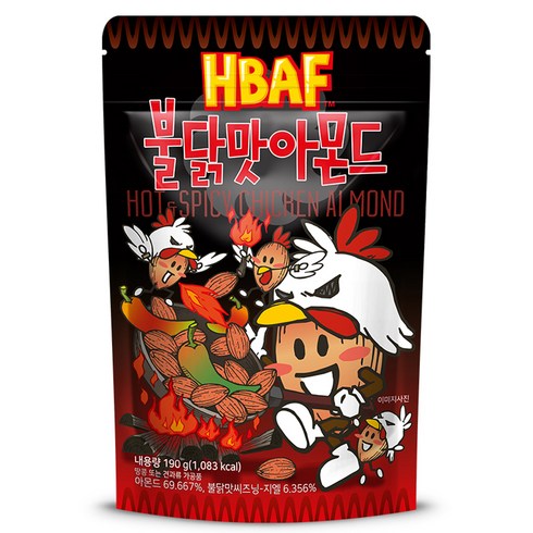 바프 불닭맛 아몬드, 190g, 1개