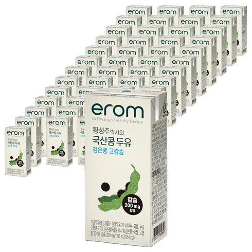 이롬 황성주 박사의 국산콩 두유 검은콩 고칼슘, 190ml, 96개