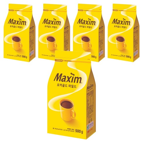 맥심 모카골드 마일드 원두커피, 500g, 1개입, 5개
