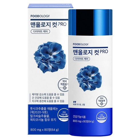 푸드올로지 맨올로지 컷 프로 케어 64g, 80정, 1개