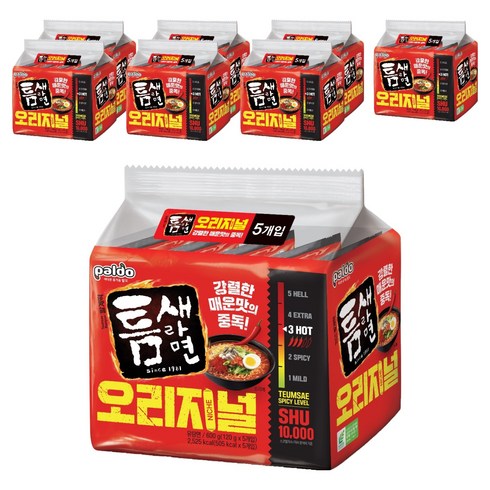 틈새라면 빨계떡 120g, 40개