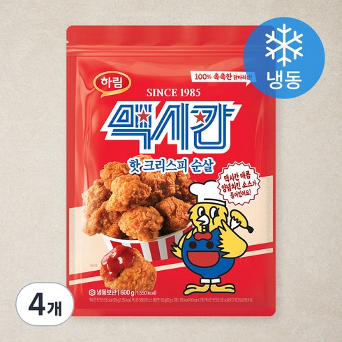 맥시칸 핫크리스피 순살 (냉동), 600g, 4개