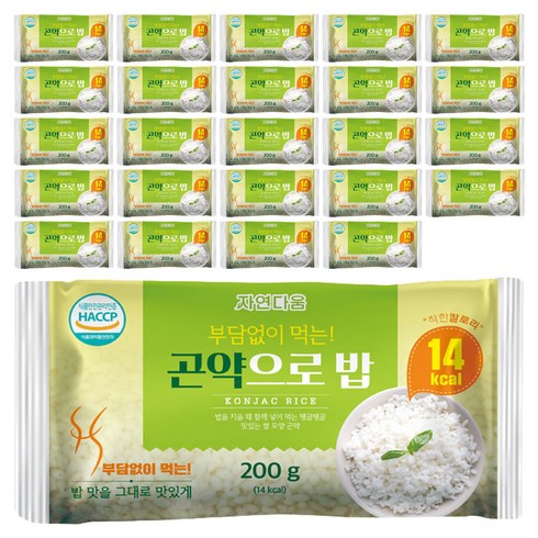 자연다움 곤약으로 밥, 200g, 25개