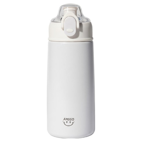 아미고 원터치 이중잠금 식세기사용 세라믹 텀블러, 라이트 스노우 펄, 1개, 450ml