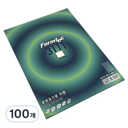 폼텍 전산 분류표기용 라벨지 20 x 20 mm LQ-3111, 104칸, 100개