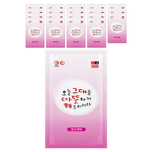 해피데이 방석형 오늘 그대를 따뜻하게 해드리리라 핫팩 400g, 20개