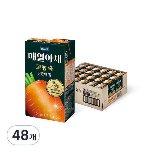 매일야채 고농축 주스 당근의 힘, 125ml, 48개