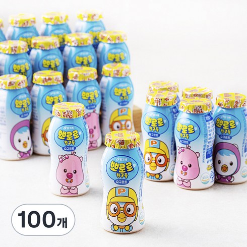 빙그레 뽀로로 요구르트, 80ml, 20개입, 5개
