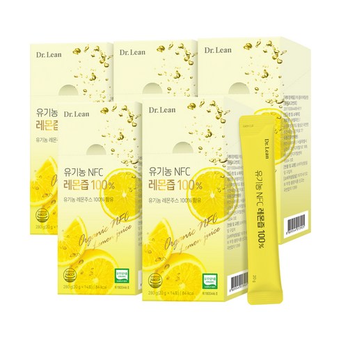 닥터린 유기농 NFC 레몬즙, 280g, 5개