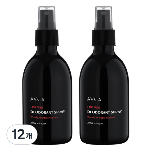 아브카 포맨 데오드란트 스프레이 우디 페로몬향, 200ml, 12개