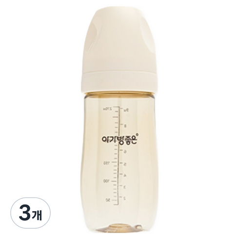 아가방 좋은 PPSU 젖병 58S0620, 크림, 3개, 270ml