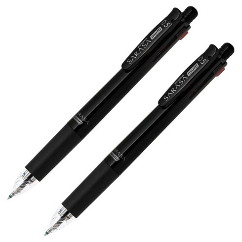 제브라 볼샤 사라사 4+1 J4SA11 볼펜 0.5mm + 샤프 0.5mm, 블랙, 2개