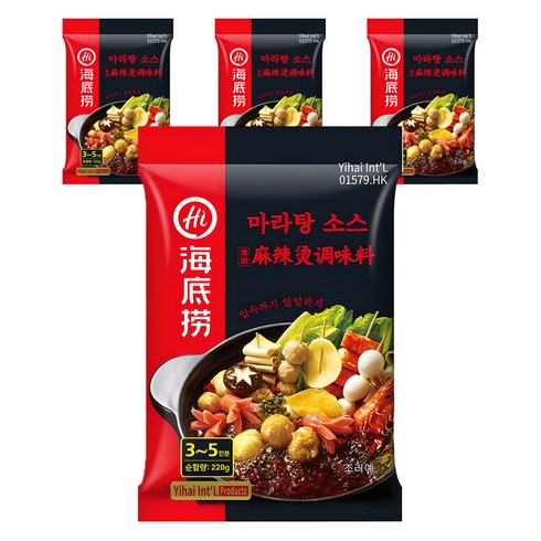 하이디라오 마라탕 소스, 220g, 4개
