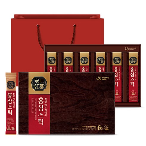 대상웰라이프 정품 진생 에브리데이 홍삼스틱 + 쇼핑백, 300ml, 1개