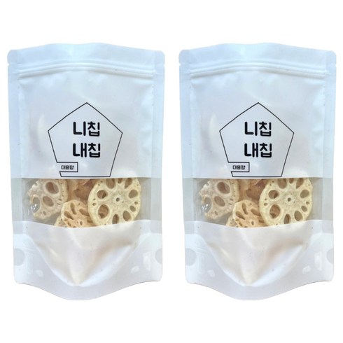 바삭바삭하게 말린 건조 연근칩, 80g, 2개