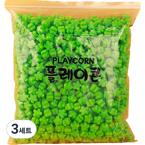 플레이콘 꽃모양 만들기재료 리필 800p 세트, 녹색, 3세트