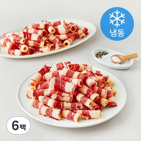 호주산 우삼겹 바로구이 대패 (냉동), 6팩, 1kg
