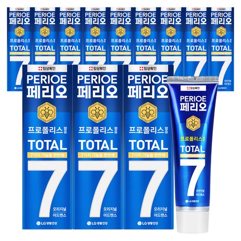 페리오 토탈7프로 오리지널 어드밴스 치약, 120g, 12개