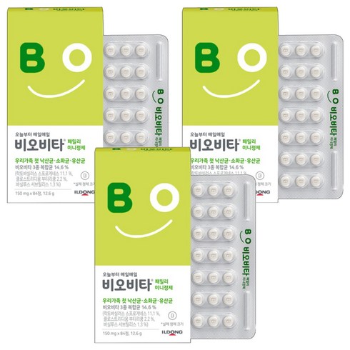 비오비타 패밀리 미니정제 유산균, 84정, 3개