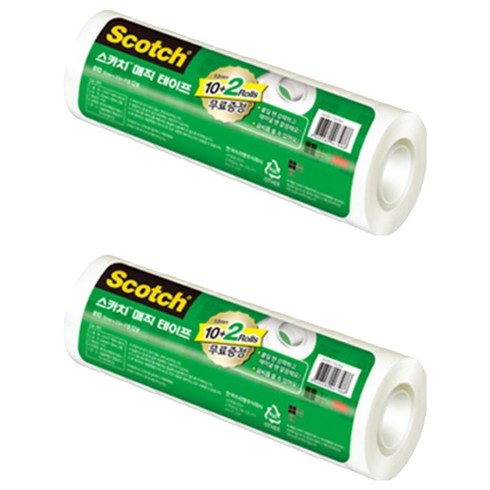 스카치 매직테이프 리필 12mm X 20m 12롤, 2개