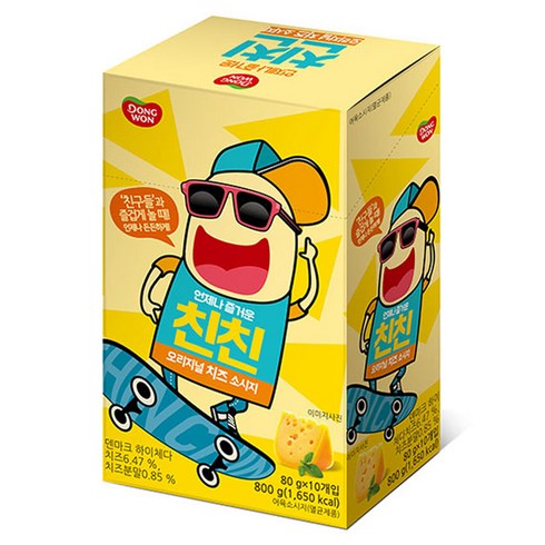 동원 친친 오리지널 치즈소시지 10p, 80g, 1개