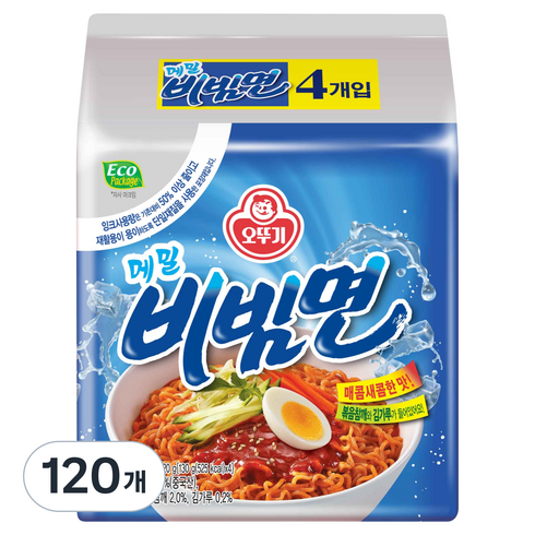 오뚜기 메밀 비빔면 130g, 120개