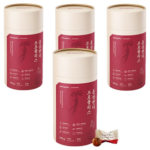 뉴트라라이프 프로폴리스 홍삼캔디, 135g, 4개