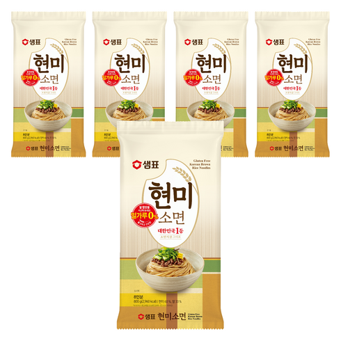 샘표국시 현미소면, 800g, 5개
