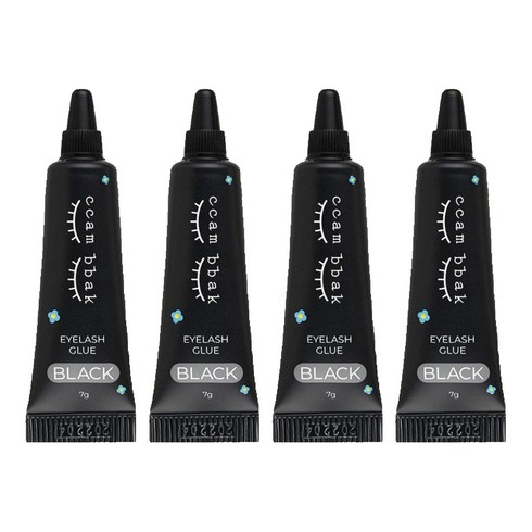 깜빡 글루 속눈썹 접착제 7g, 블랙, 4개