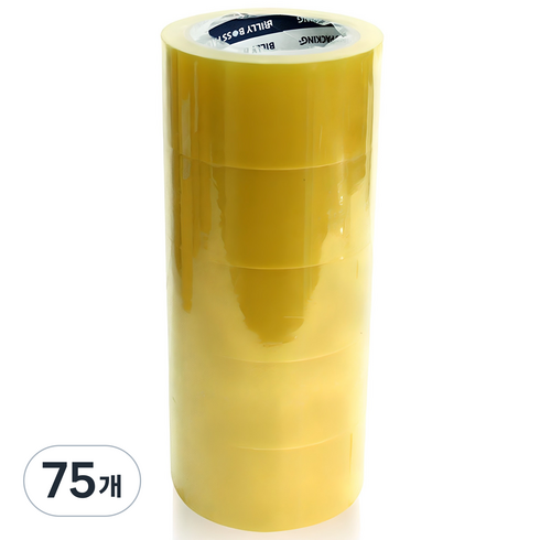 빅드림 THE 튼튼한 경포장용 박스테이프 48mm x 40m, 투명, 75개