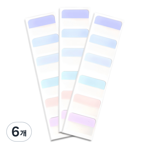 슈퍼쌤 포토카드 정리 파스텔 인덱스스티커, 10개입, 6개