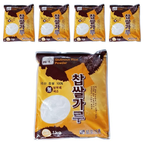 신진식품 찹쌀가루, 1kg, 5개