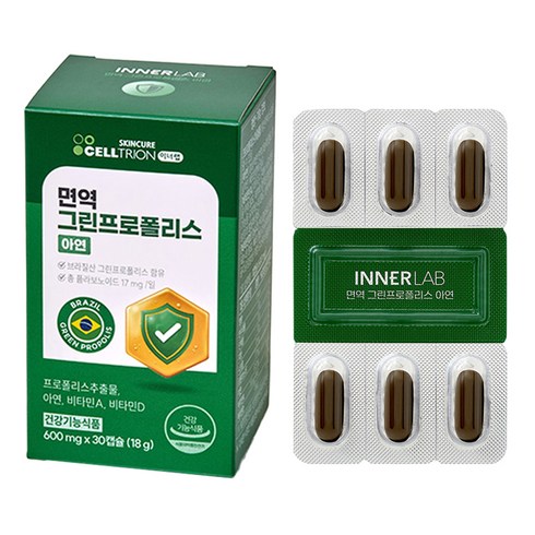 이너랩 면역 그린프로폴리스 아연, 30정, 1개
