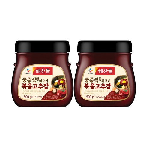 해찬들 궁중식 쇠고기볶음 고추장, 500g, 2개