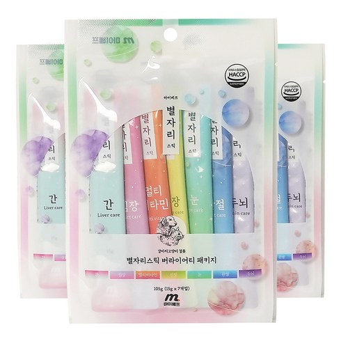 마이베프 반려동물 별자리스틱 버라이어티 영양제 7종 세트, 105g, 종합영양제, 3세트