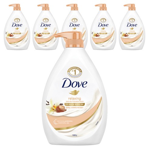 도브 릴랙싱 시어버터 바디워시, 1kg, 6개