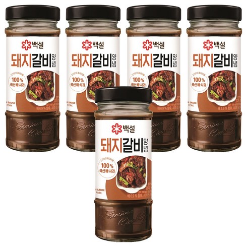 백설 돼지갈비양념, 500g, 5개