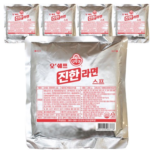 오뚜기 오쉐프 진한라면 스프, 285g, 5개