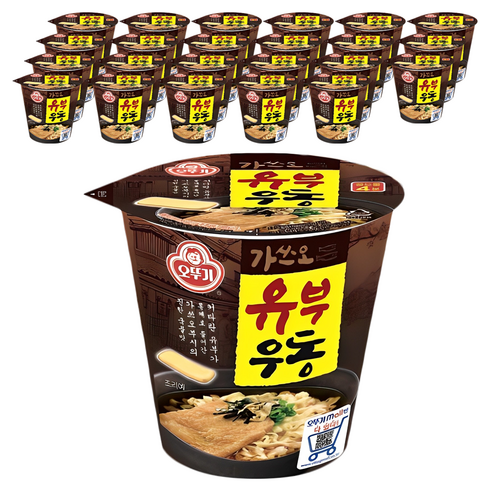 오뚜기 가쓰오 유부우동 컵, 62g, 24개