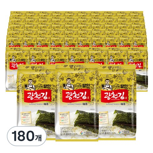 광천김 3대째 달인 재래 도시락김, 80g, 9개
