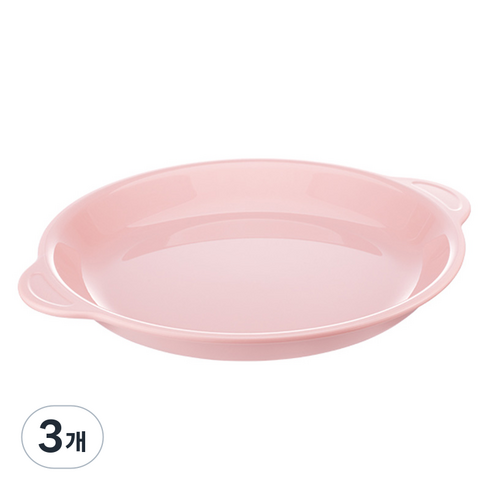 에디슨 아동용 에코젠 플레이트, 핑크, 3개