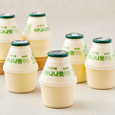 바나나맛우유, 240ml, 6개