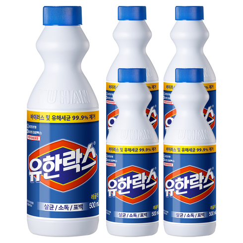 유한락스 레귤러, 500ml, 5개