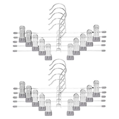 코멧 홈 논슬립 코팅 회전형 치마바지걸이, 그레이, 10개